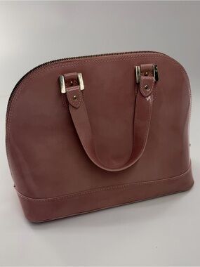 Alberta Di Canio Italian Leather Blush Pink Handbag Women’s Gold Accents Purse